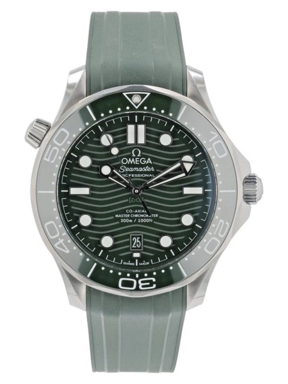 Omega Seamaster Diver Steel GREEN Dial 42mm Auto Men's Watch 210.32.42.20.10.001
